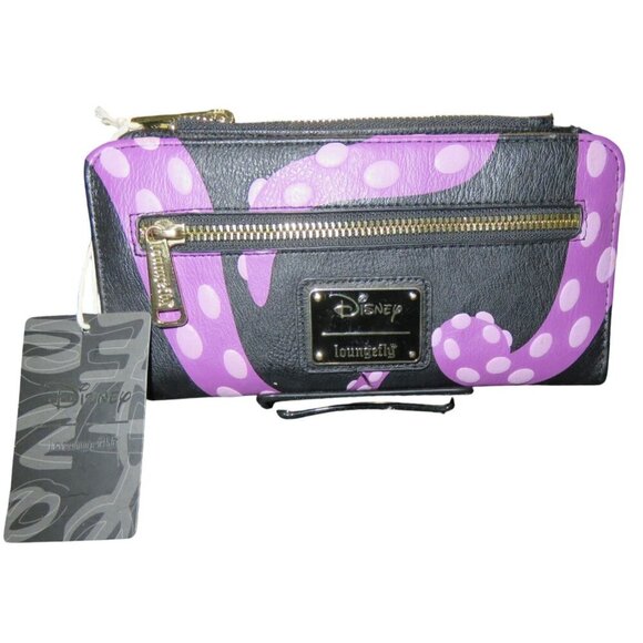 Loungefly X Disney The Ursula Eyes Little Mermaid Leather Zip Around Long Wallet - Picture 2 of 9